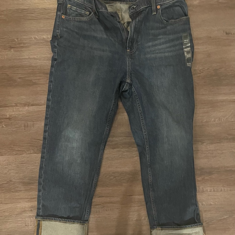 NWT GAP Women’s High Rise 90s Straight Jeans with Wide Cuff